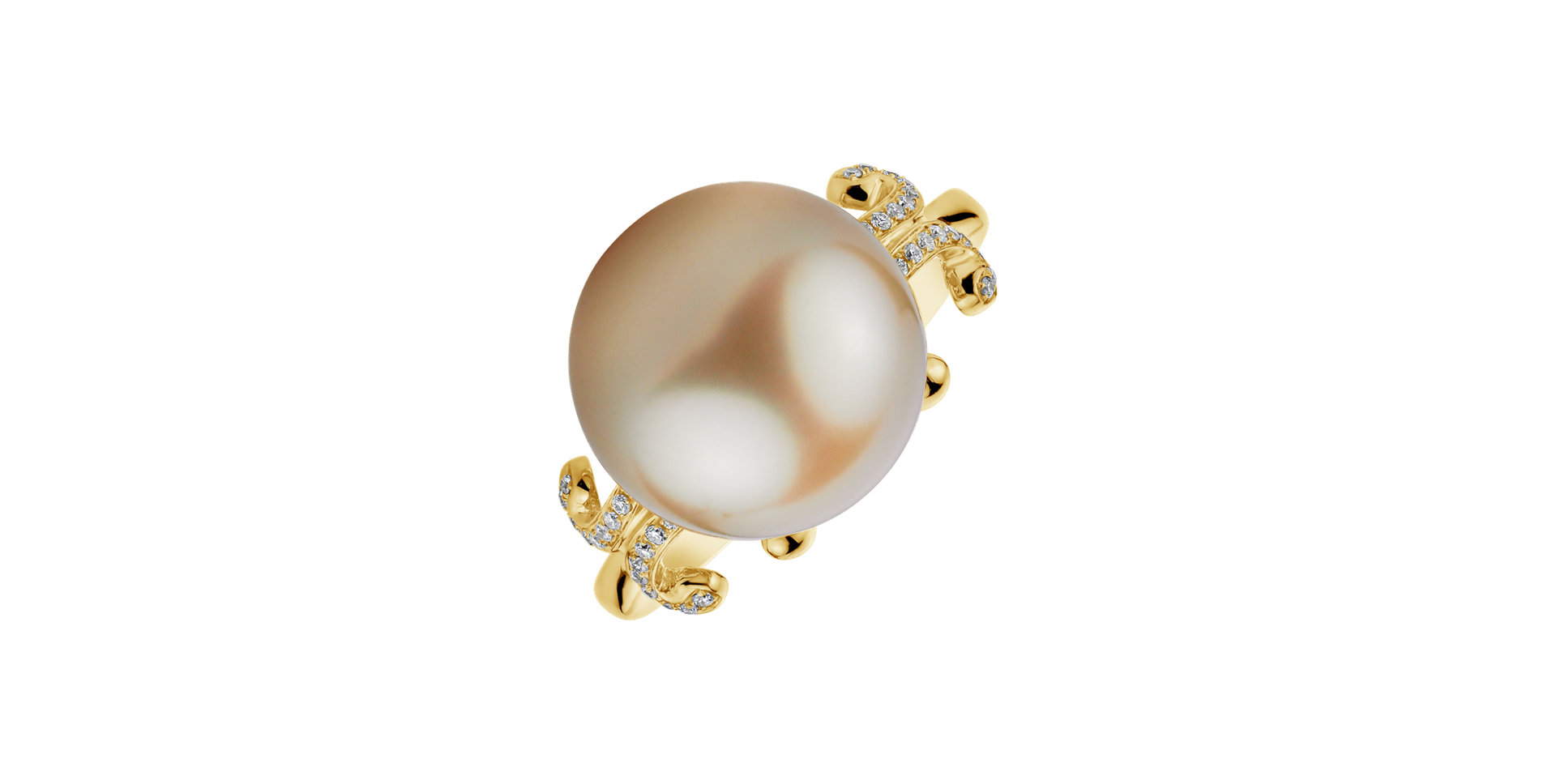 Diamond ring with Pearl Alaw