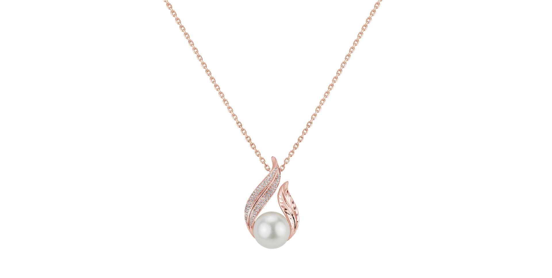 Diamond pendant with Pearl Signature of Sunshine