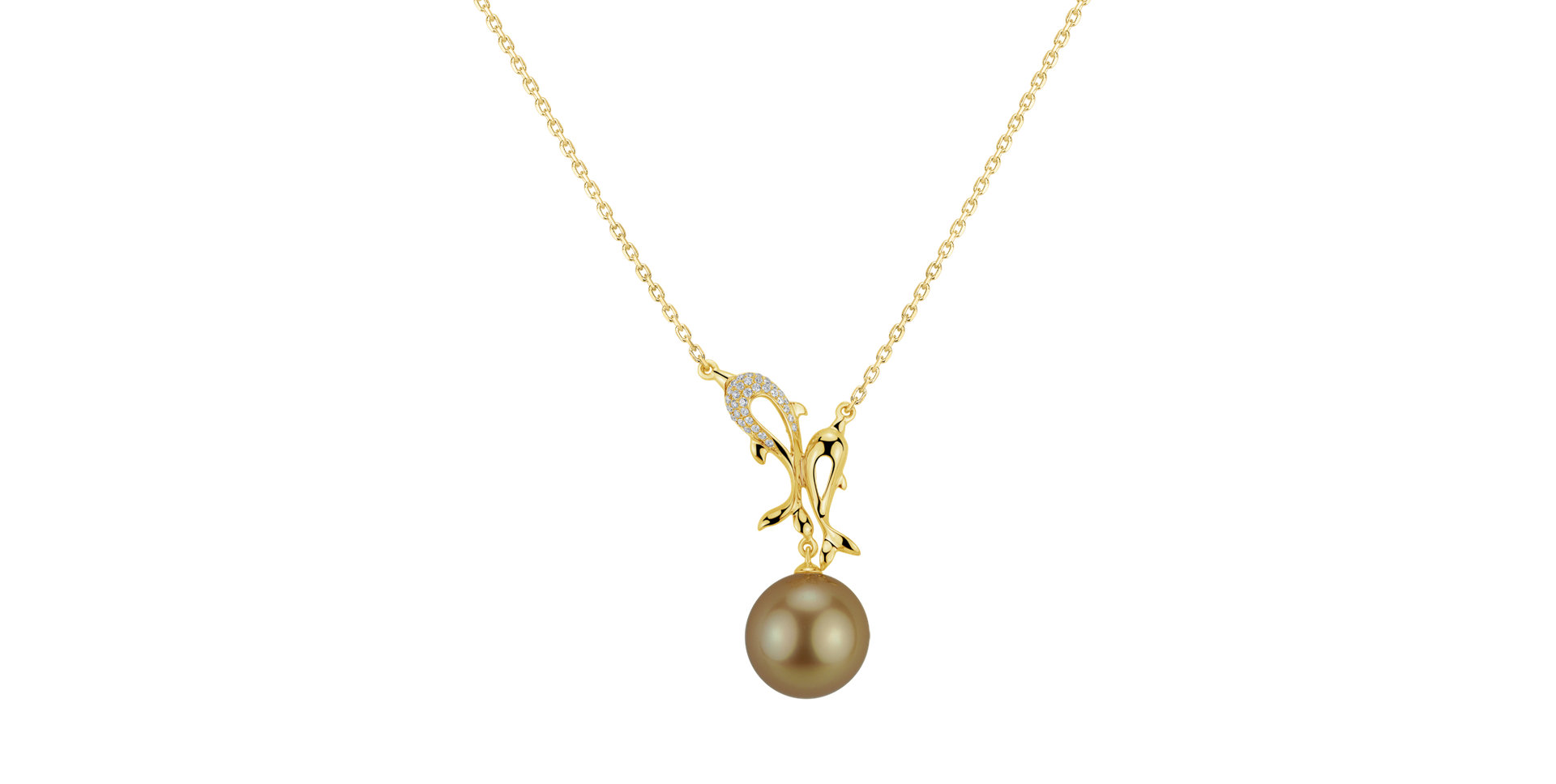 Diamond necklace with Pearl Yara