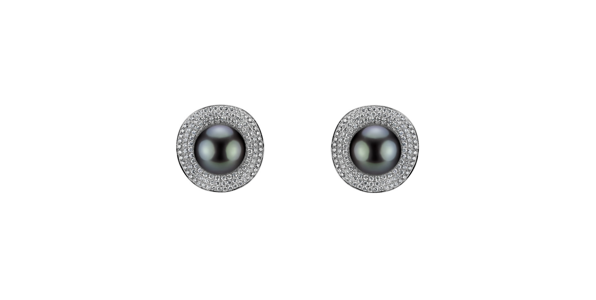 Diamond earrings with Pearl Dollie