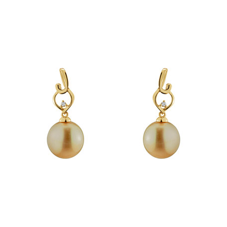 Earrings with Pearl diamonds Sea Guardian