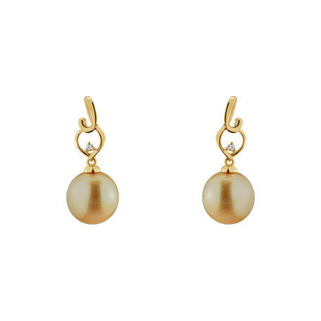 Earrings with Pearl diamonds Sea Guardian