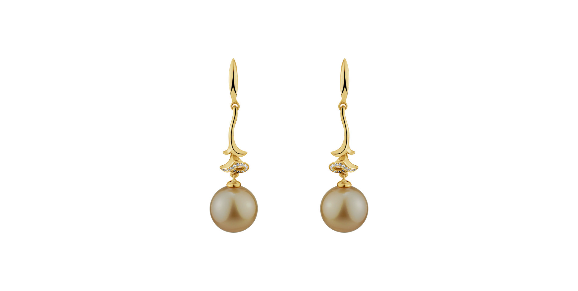 Diamond earrings with Pearl Ocean Spirit