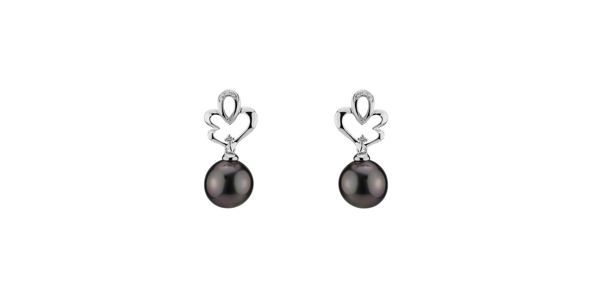 Diamond earrings with Pearl Elysian Ocean