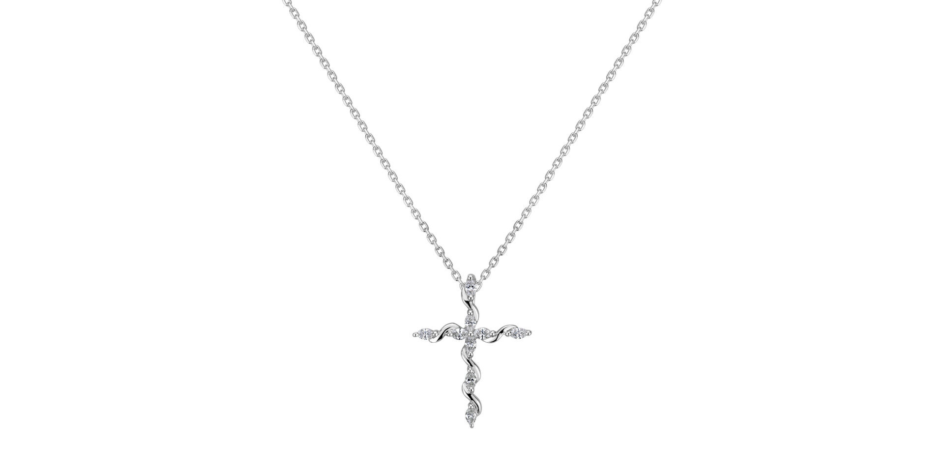 Diamond pendant Nature Cross