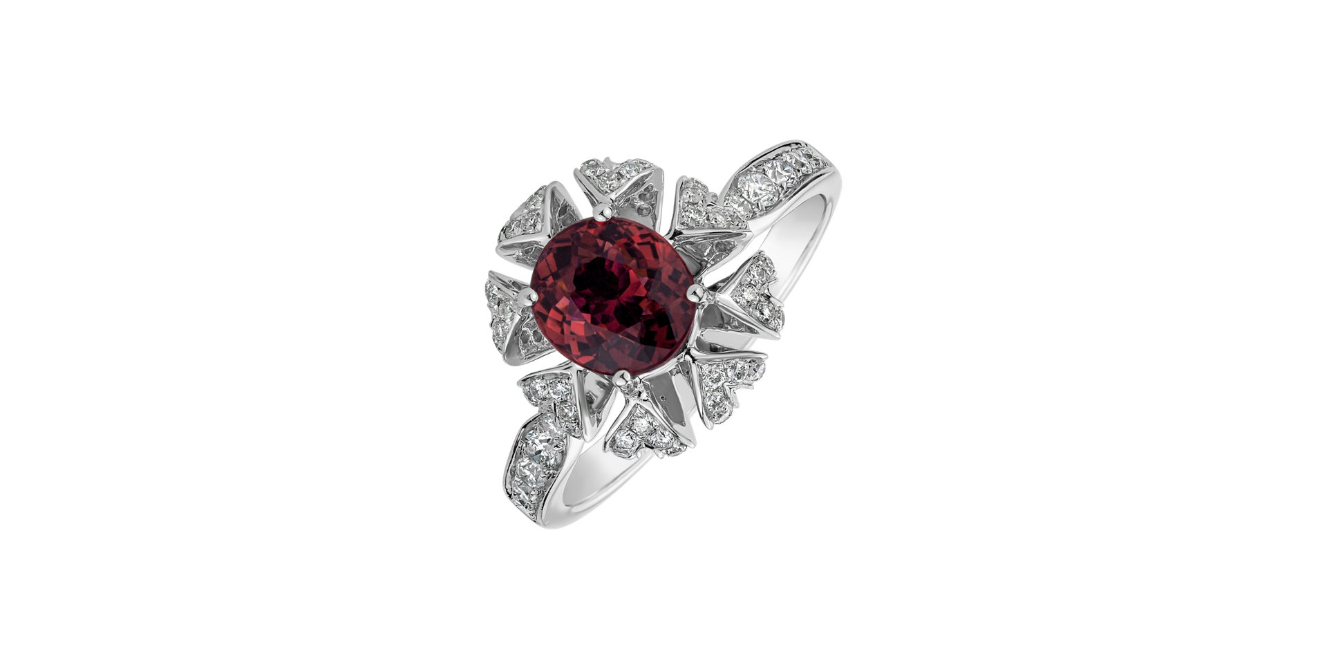 Diamond ring with Tourmalíne Passion Gentility