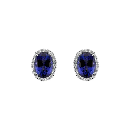 Diamond earrings with Tanzanite Everleigh