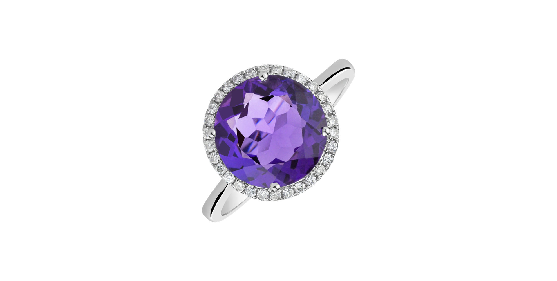 Diamond rings with Amethyst Poisson
