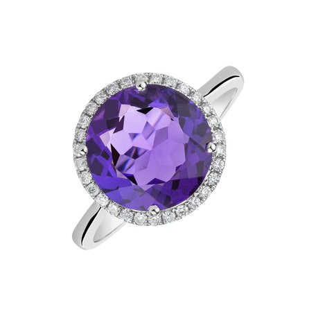 Diamond rings with Amethyst Poisson