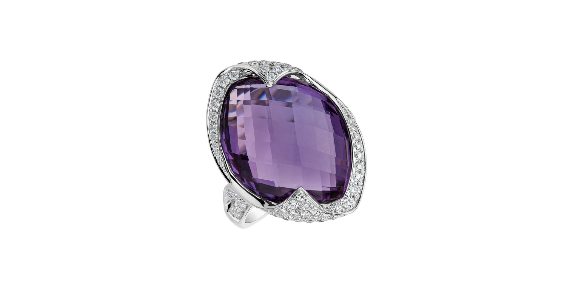 Diamond rings with Amethyst Countess Poetry