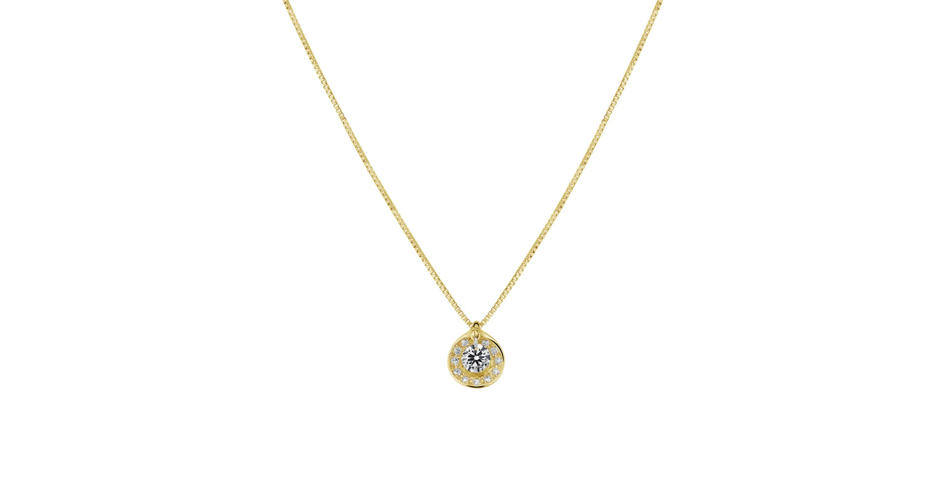 Diamond pendant with necklace Enhcantment