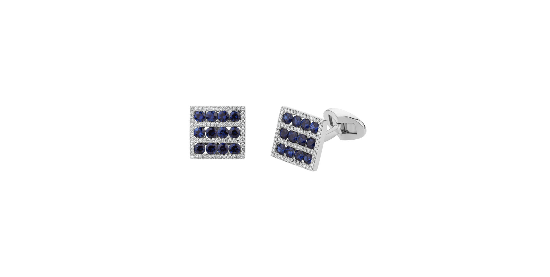 Diamond Cufflinks with Sapphire Lavish Additions