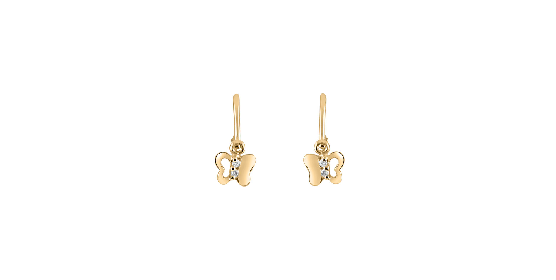 Children's diamond earrings Butterfly Symphony