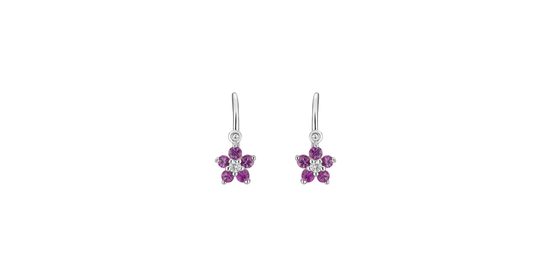 Children's diamond earrings and Sapphire Lovely