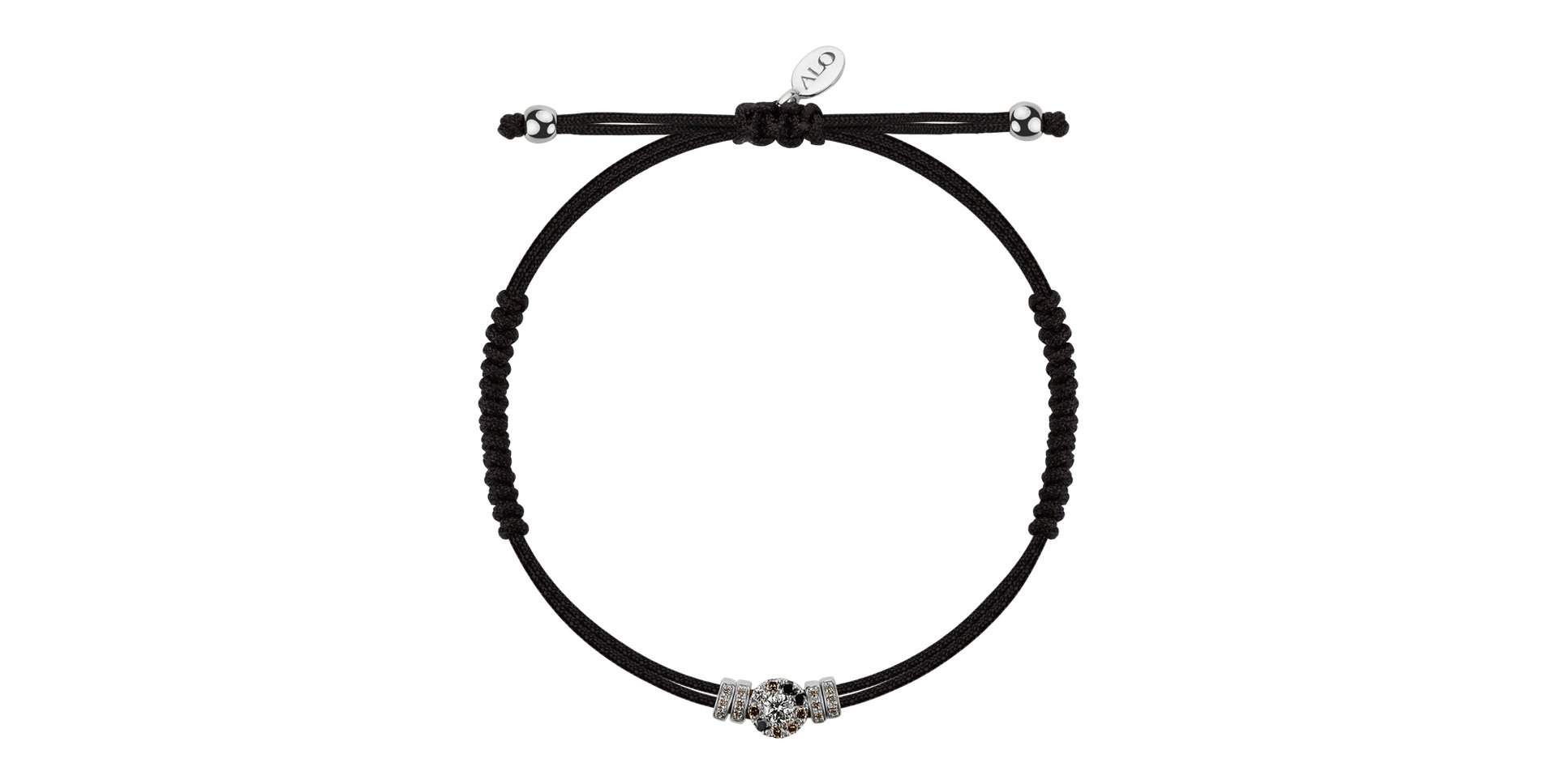 Bracelet with coloured diamonds Shamballa