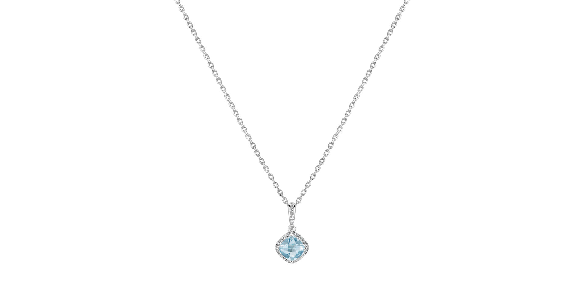 Diamond pendant with Topaz Secret Shimmer