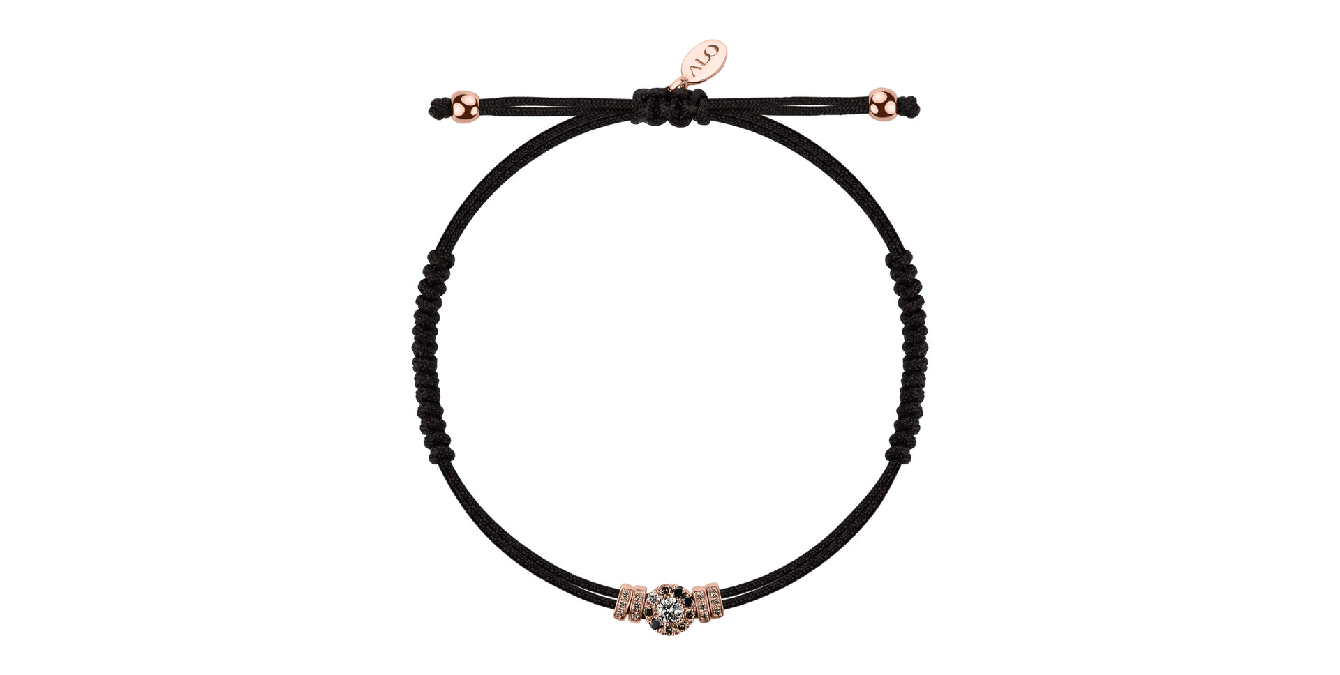 Bracelet with white, brown and black diamonds Galaxy Gem