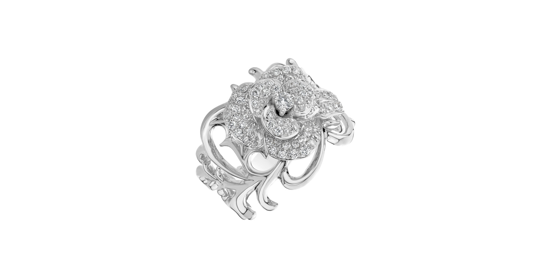 Diamond ring Ice Camellia