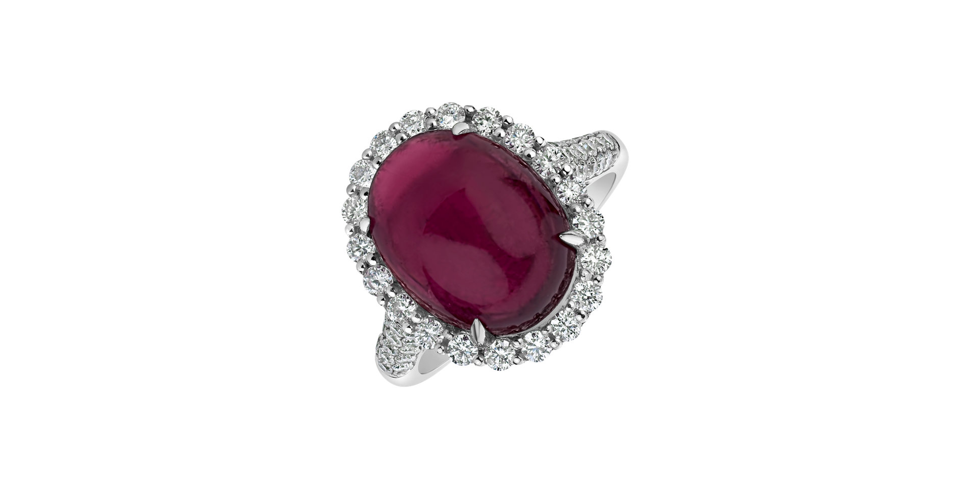 Diamond ring with Ruby Malédiction