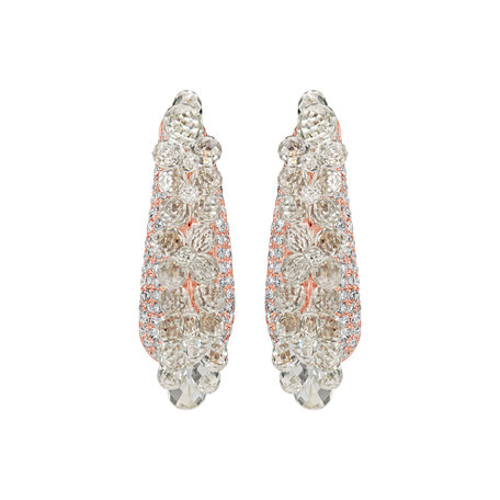 Diamond earrings and Amethyst Galaxy Drops