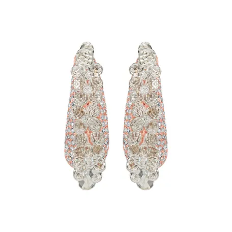 Diamond earrings and Amethyst Galaxy Drops
