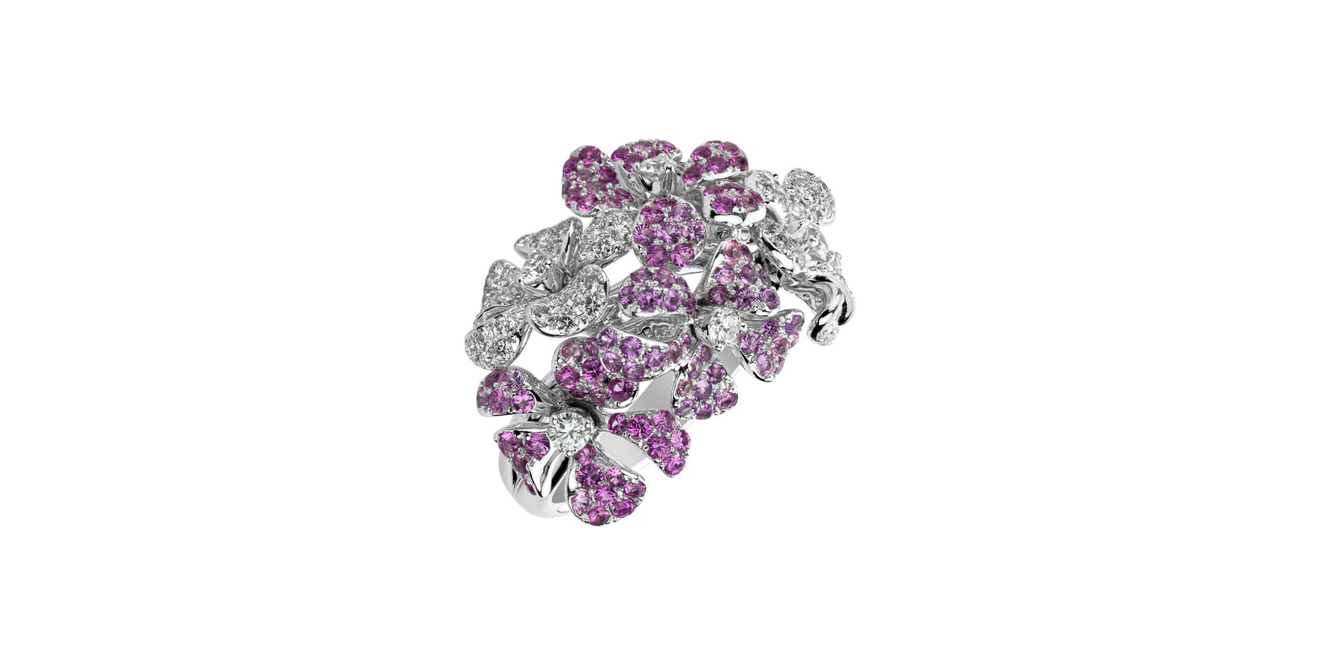 Diamond ring with Sapphire Violet Desire