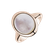Ring with Crystal and Mother of Pearl Stylish Goth4