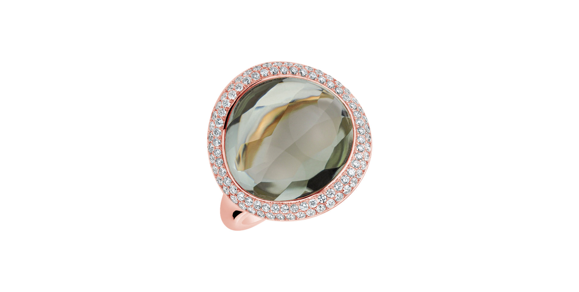 Diamond rings with Amethyst Secret Lake