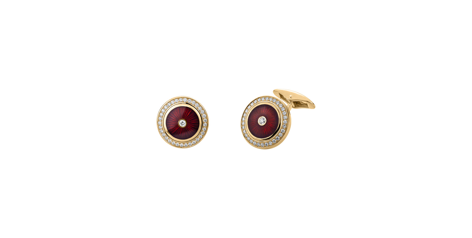 Diamond cufflinks with Enamel Nikolai