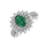 Diamond ring with Emerald Green Cabinet4