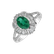 Diamond ring with Emerald Pristine Nobility3