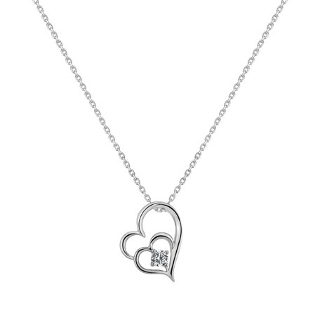 Diamond pendant Hearts in Sync