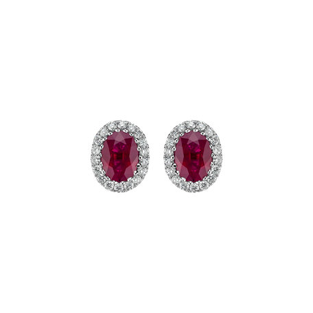 Diamond earrings with Ruby Desire Kingdom