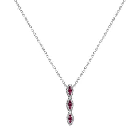 Diamond pendant with Ruby Monetto