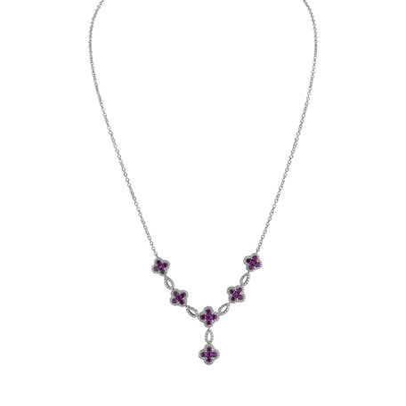 Diamond necklace with Ruby Ruby Radiance