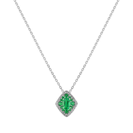Diamond pendant with Emerald Dedication of Green