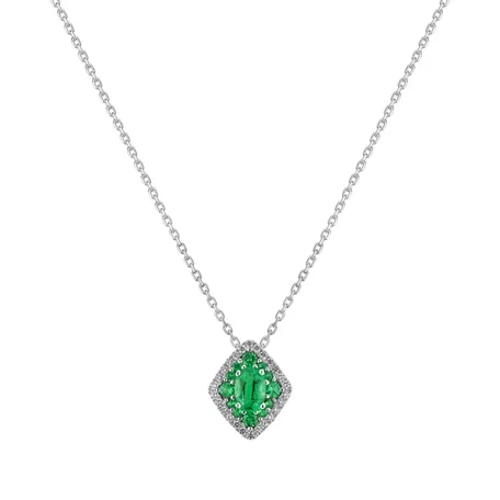 Diamond pendant with Emerald Dedication of Green