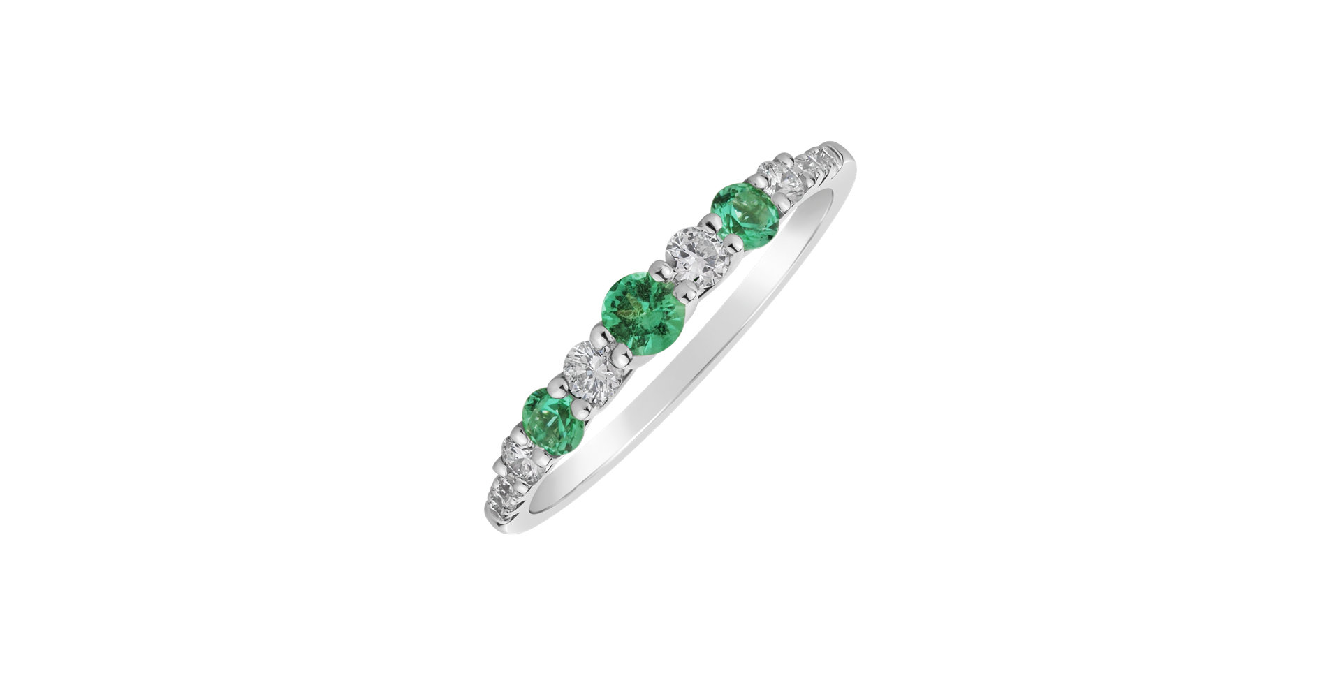 Diamond ring with Emerald Secrets Centre
