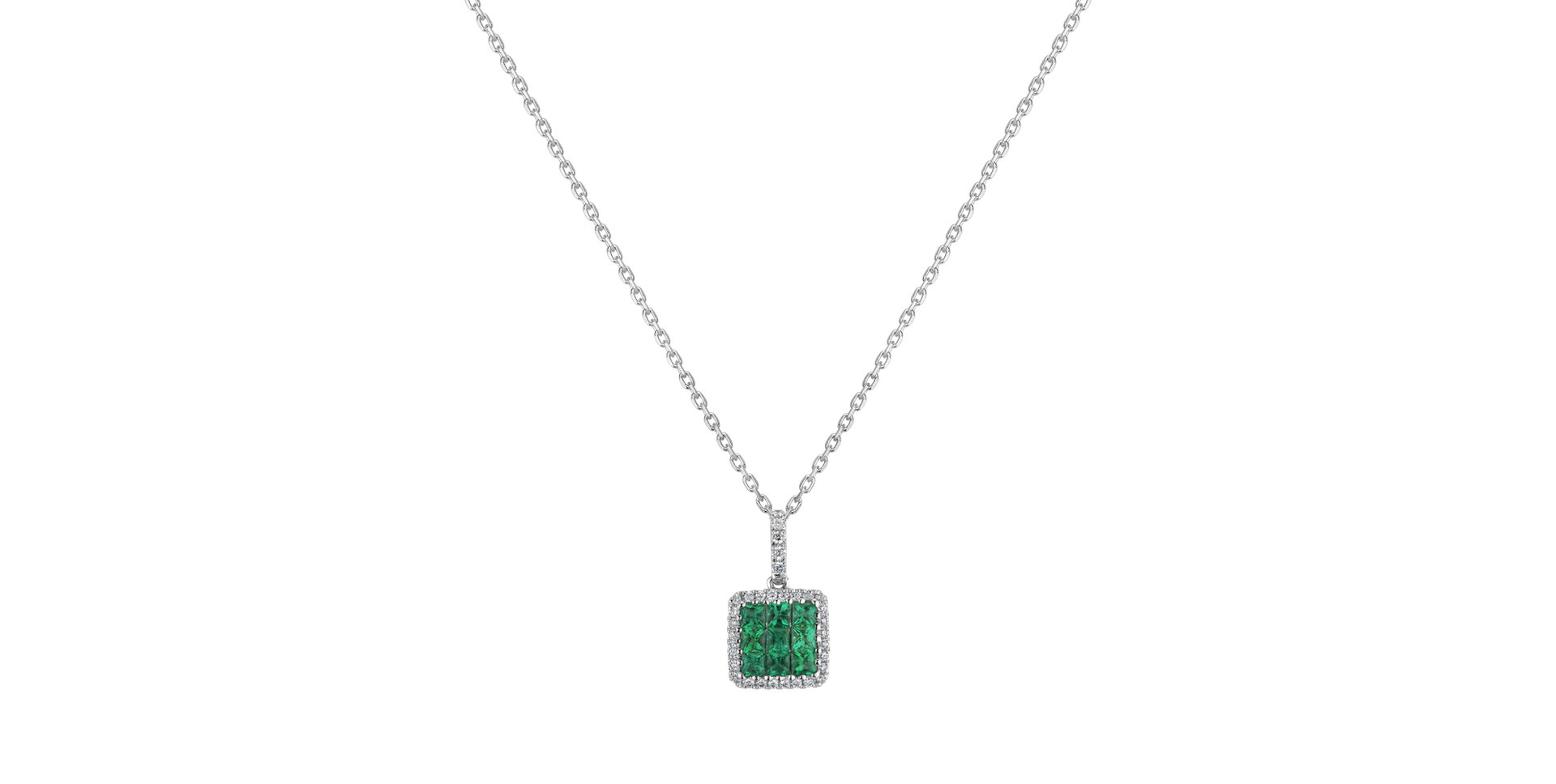 Diamond pendant with Emerald Wilhelm