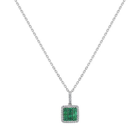 Diamond pendant with Emerald Wilhelm