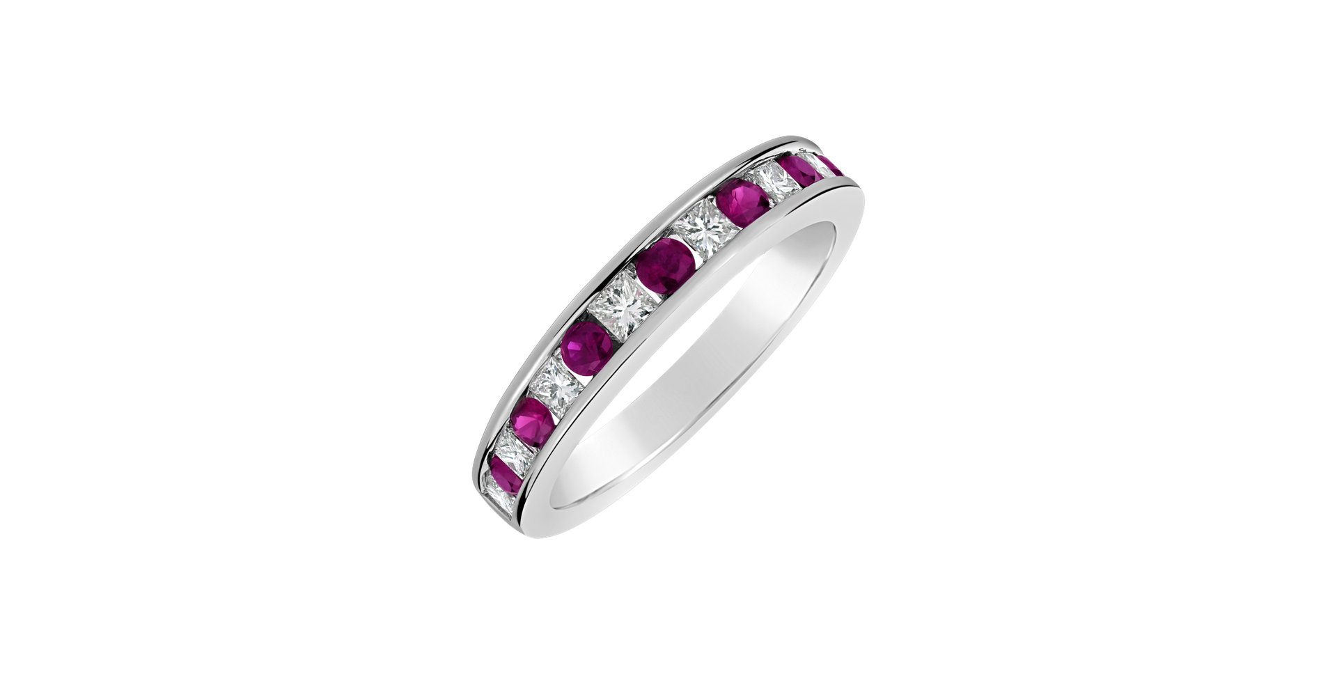 Diamond ring with Ruby Gia
