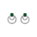 Diamond earrings with Emerald Confidence Sparkle4