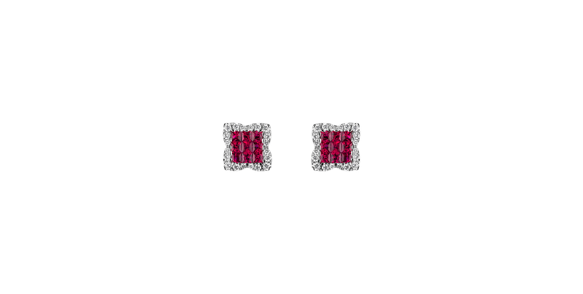 Diamond earrings and Ruby Marini