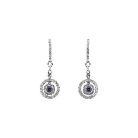 Diamond earrings with Sapphire Rose Hope