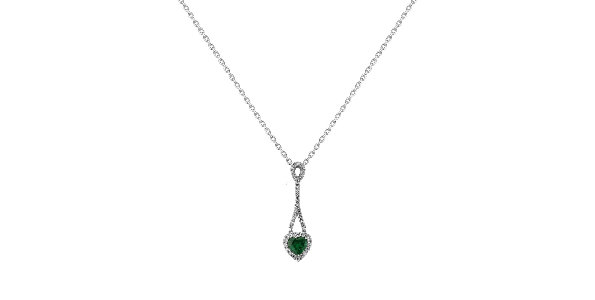 Diamond pendant with Emerald Archaic