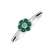 Diamond ring with Emerald Rosalie4