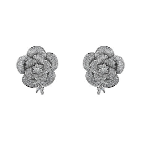 Diamond earrings Camellia Treasure