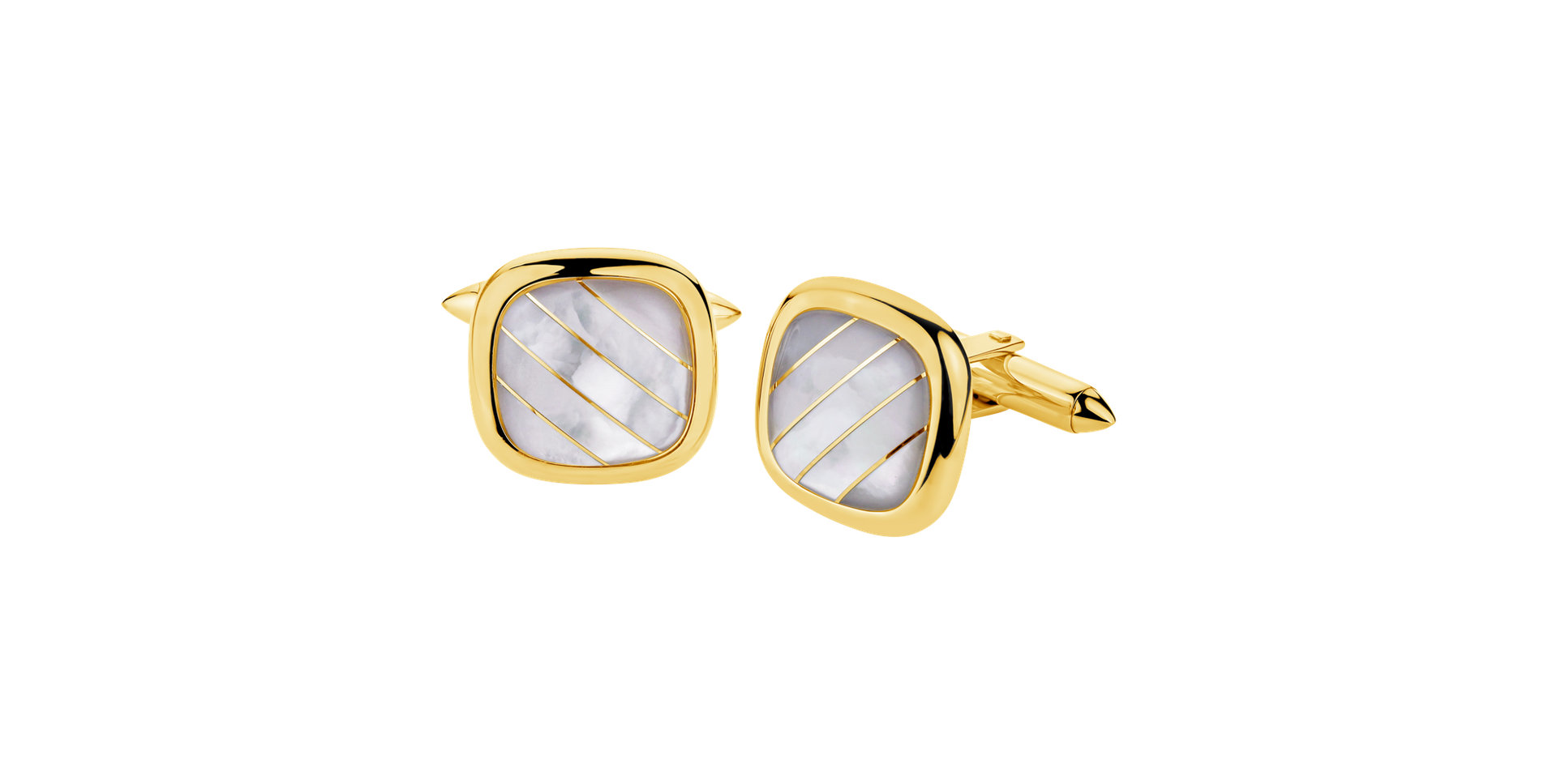 Cufflinks with Mother of Pearl Lunettes D'or