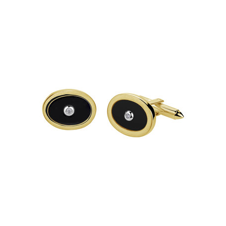 Diamond cufflinks with Onyx Pure Dark