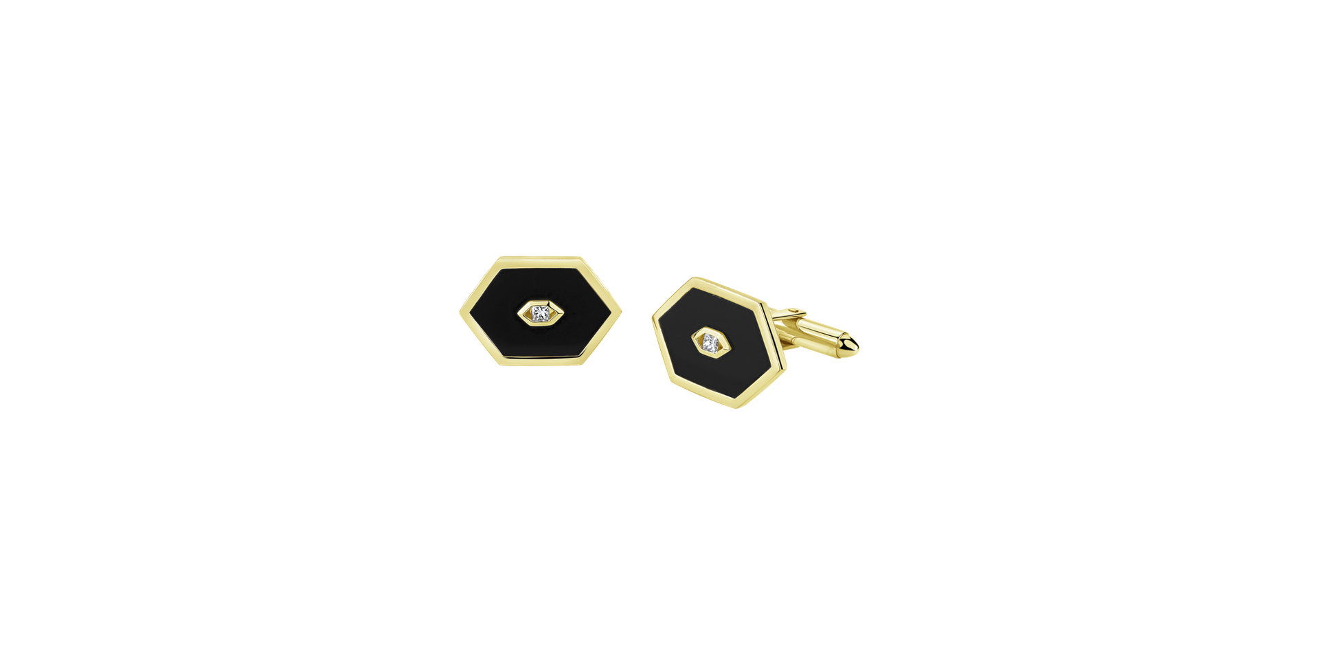 Diamond cufflinks with Onyx Sublime Serenade